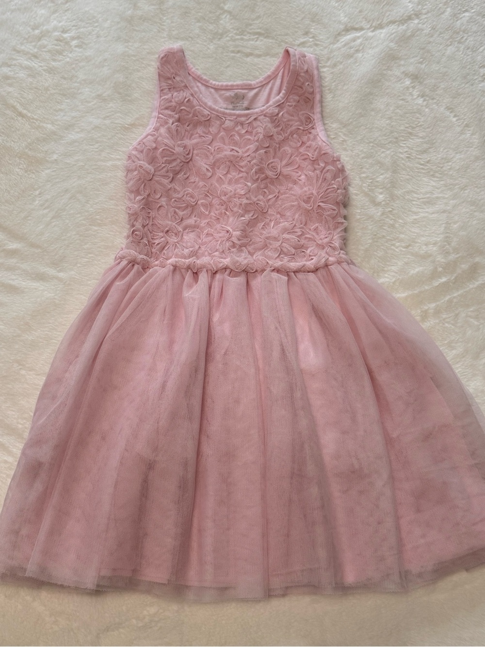 1989 Place Girls‎ Pink Floral Tulle Party Dress Size 7 - Picture 2 of 6